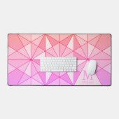 Monogramme à motif mosaïque triangle rétro rose ro (Clavier et souris)