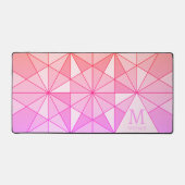 Monogramme à motif mosaïque triangle rétro rose ro (Recto)