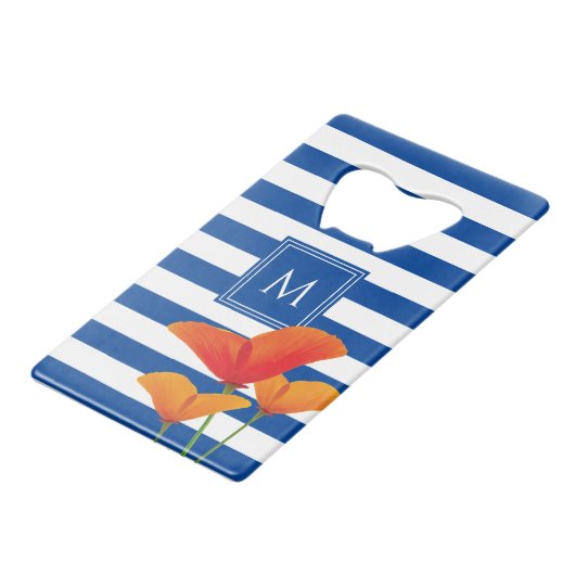 Monogramme à rayures bleu chic (Dos Angle)