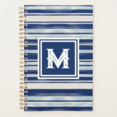 Monogramme à rayures bleues et blanches (Devant)