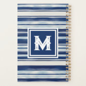 Monogramme à rayures bleues et blanches (Dos)