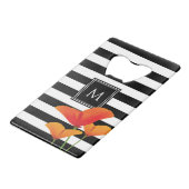 Monogramme à rayures noires chic (Dos Angle)