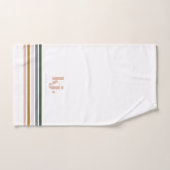 Monogramme à rayures rétro chic (Serviette à main)