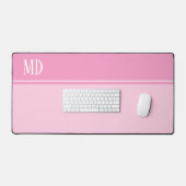 Monogramme à rayures simples et jolies roses (Clavier et souris)