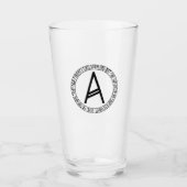 Monogramme A - Style viking - Verre à pinte (Devant)