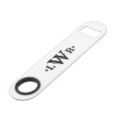 Monogramme à trois lettres personnalisé Élégant no (Devant angulaire)