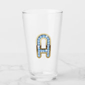 Monogramme A - Verre de 16 oz (Devant)