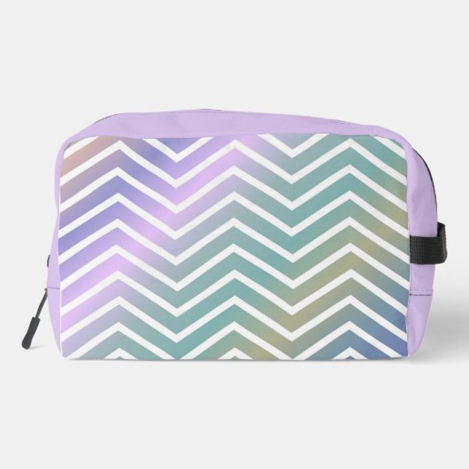 Monogramme abstrait chevron arc-en-ciel Sac à coud (Verso)