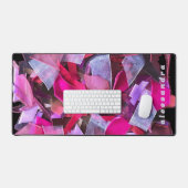 Monogramme Abstrait Rose Violet Rubans Pièces 3D (Clavier et souris)