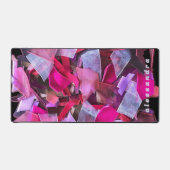 Monogramme Abstrait Rose Violet Rubans Pièces 3D (Recto)