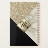 Monogramme Abstraite Parties scintillant or et mar (Dos)