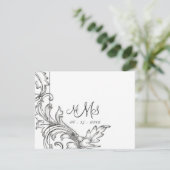Monogramme Acanthus Lavender & Black RSVP (Debout devant)