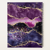 Monogramme Agate Pailleté Violet Foncé et Or Éléga (Dos)