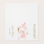 Monogramme Agent de voyage Passport Carte du monde (Extérieur déplié)