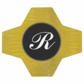 Monogramme Alligator jaune Texture Imprimer (Plat)