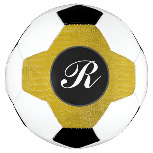 Monogramme Alligator jaune Texture Imprimer (Devant)