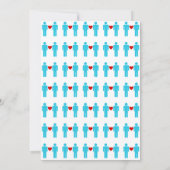 Monogramme Amour Couple Mariage Invitations (Dos)