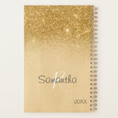 Monogramme annuel avec paillettes dorées (Dos)