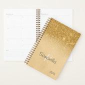 Monogramme annuel avec paillettes dorées (Devant avec enveloppe)