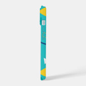 Monogramme Aqua Blue Memphis (Côté gauche)