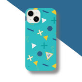 Monogramme Aqua Blue Memphis