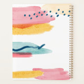 Monogramme Aquarelle Abstraite Marine bleu rose ja (Dos)