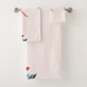 Monogramme Aquarelle Boho rose Bourgogne Rose Flor (En situation)