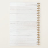 Monogramme aquarelle florale en bois rustique (Dos)