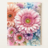 Monogramme aquarelle florale gerbera roses roses (Dos)
