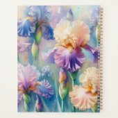 Monogramme aquarelle florale iris fleurs violettes (Dos)
