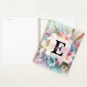 Monogramme aquarelle florale lys roses fleurs (Devant avec enveloppe)