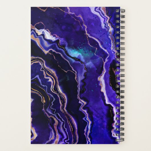 Monogramme Aquarelle Géode Purple Rose Gold Agate (Dos)