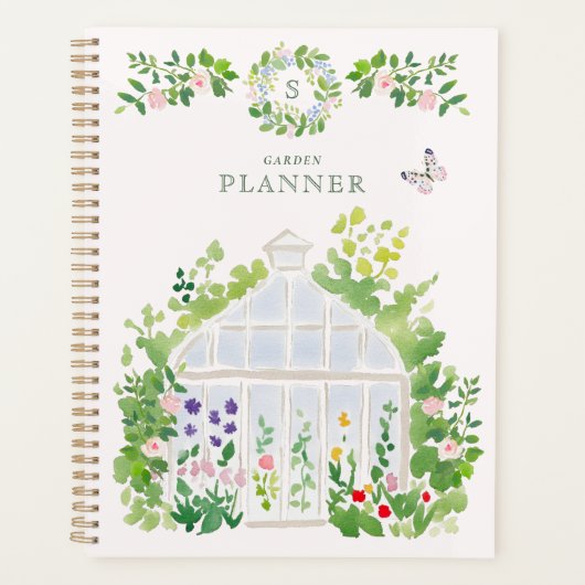 Monogramme Aquarelle Jardin de serre (Devant)