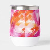 Monogramme Aquarelle rose orange Abstrait (Droite)