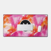 Monogramme Aquarelle rose orange Abstrait (Clavier et souris)