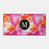 Monogramme Aquarelle rose orange Abstrait (Recto)