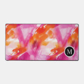 Monogramme Aquarelle rose orange Abstrait (Recto)