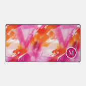 Monogramme Aquarelle rose orange Abstrait (Recto)