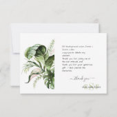 Monogramme Aquarelle Tropical Foliing Merci Merci (Dos)