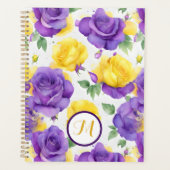 Monogramme Aquarelle violet rose jaune (Devant)