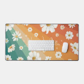 Monogramme Arc-en-ciel Floral Retro Daisy (Clavier et souris)