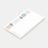 Monogramme arc-en-ciel géométrique Post-It Notes - (Incliné)