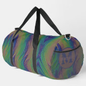 Monogramme arc-en-ciel Strié Grand Sac Duffel (Coin droit)