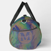 Monogramme arc-en-ciel Strié Grand Sac Duffel (Droite)