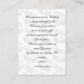 monogramme argent Cartes de registre cadeaux (Dos)