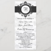 monogramme argent programme de mariage (Devant)