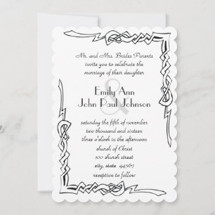 Monogramme Art déco Faire-part de mariage
