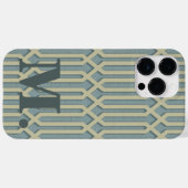Monogramme Art déco iPhone initial / coque ipad (Verso (horizontal))