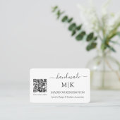 Monogramme artisanal ou ajouter un logo carte QR d (Debout devant)