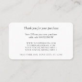 Monogramme artisanal ou ajouter un logo carte QR d (Dos)